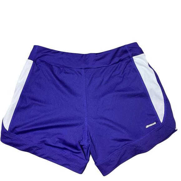 Adidas Shorts Womens Purple Athletic Soccer Sporty Running Gym White Size M - Picture 8 of 10